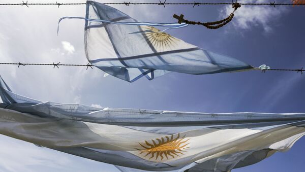 Las banderas de Argentina en la base naval en Mar del Plata - Sputnik Mundo