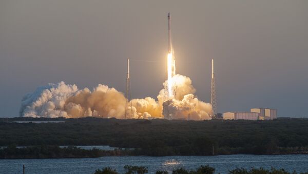 Lanzamiento del cohete portador Falcon 9 (archivo) - Sputnik Mundo