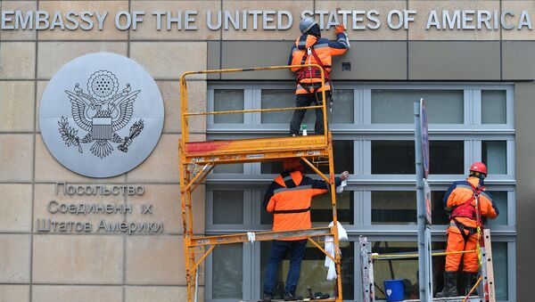 La preparación de la nueva sede de la Embajada de EEUU en Moscú, Rusia - Sputnik Mundo