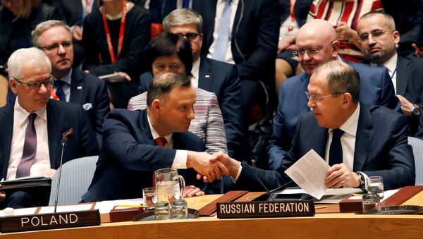 Serguéi Lavrov, el ministro de Asuntos Exteriores de Rusia durante la sesión del Consejo de Seguridad de la ONU sobre el Tratado de No Proliferación Nuclear - Sputnik Mundo