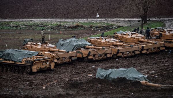 Los tanques Leopard de las Fuerzas Armadas de Turquía (imagen referencial) - Sputnik Mundo