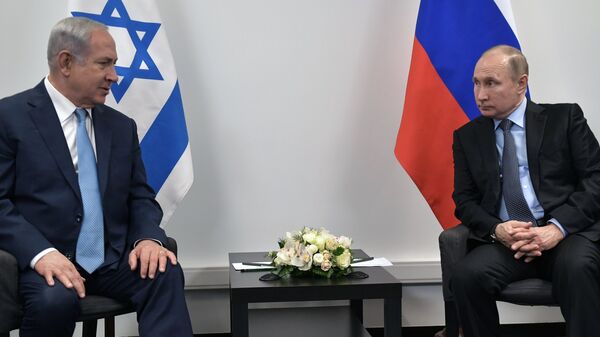 El presidente ruso Vladímir Putin y el primer ministro israelí, Benjamín Netanyahu - Sputnik Mundo