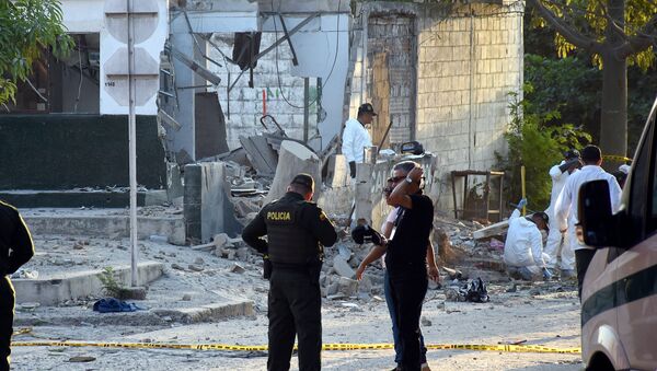 Lugar del atentado en Barranquilla, Colombia - Sputnik Mundo