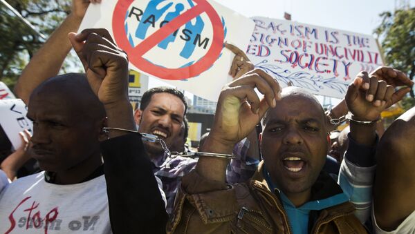 Protesta de los refugiados africanos en Israel - Sputnik Mundo