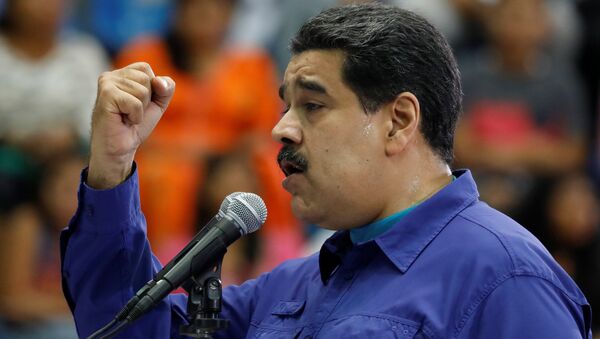 Venezuela's President Nicolas Maduro speaks during an event with supporters of Somos Venezuela - Sputnik Mundo