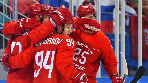La selección rusa de hockey sobre hielo - Sputnik Mundo