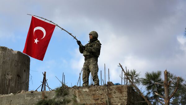 Un militar turco en Afrín - Sputnik Mundo