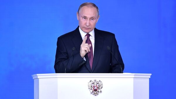 Vladímir Putin ofrece su mensaje anual ante la Asamblea Federal - Sputnik Mundo