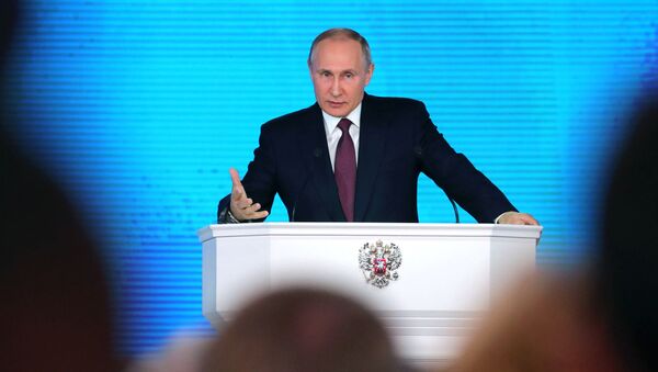 Vladímir Putin ofrece su mensaje anual ante la Asamblea Federal de Rusia - Sputnik Mundo