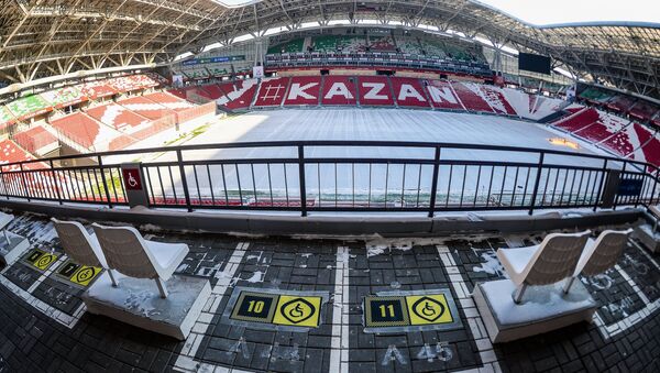 Un estadio en Kazán, una de las sedes del Mundial de Fútbol 2018 en Rusia - Sputnik Mundo