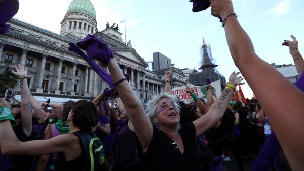 Demostraciones en Buenos Aires por el Día Internacional de la Mujer - Sputnik Mundo