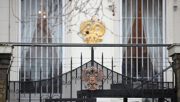 La embajada de Rusia en Londres, Reino Unido - Sputnik Mundo
