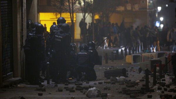 Disturbios en Madrid - Sputnik Mundo