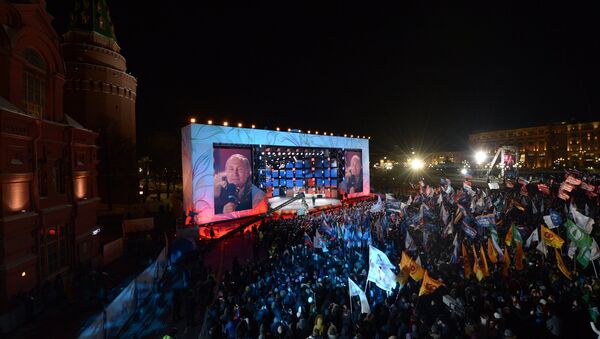 Vladímir Putin en el mitin concierto Rusia, Sebastopol, Crimea - Sputnik Mundo
