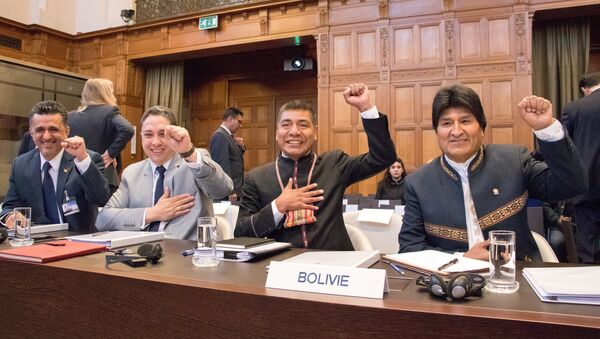La delegación de Bolivia en la Corte Internacional de Justicia - Sputnik Mundo