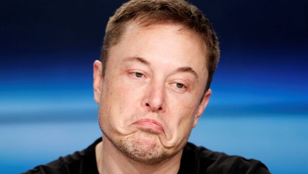 Elon Musk, el ejecutivo de Tesla Motors y SpaceX, en una conferencia de prensa el 6 de febrero de 2018. - Sputnik Mundo