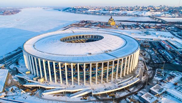 Estadio de Nizhni Nóvgorod en construcción - Sputnik Mundo