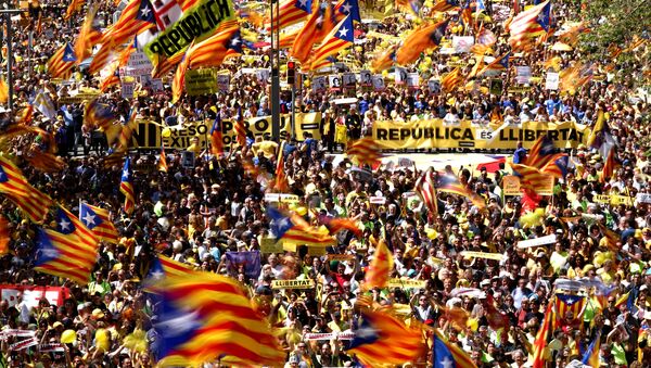La manifestación en Barcelona - Sputnik Mundo
