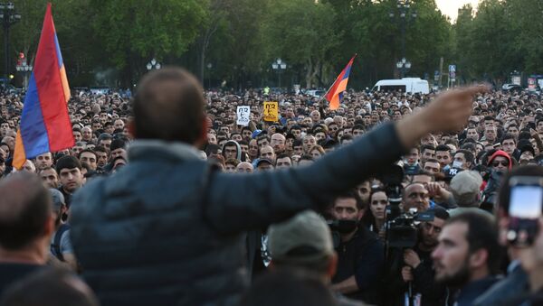 Protestas en Ereván, Armenia (archivo) - Sputnik Mundo
