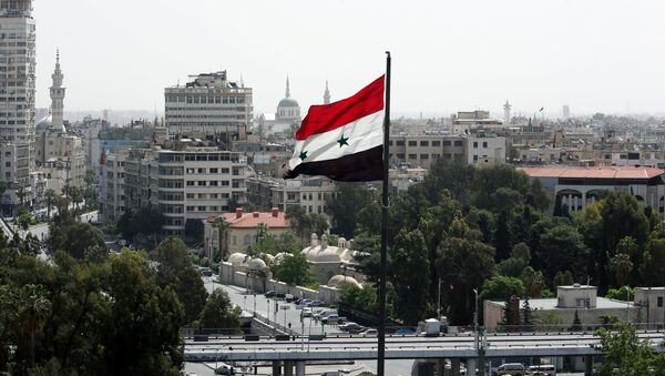 La bandera de Siria en Damasco (archivo) - Sputnik Mundo