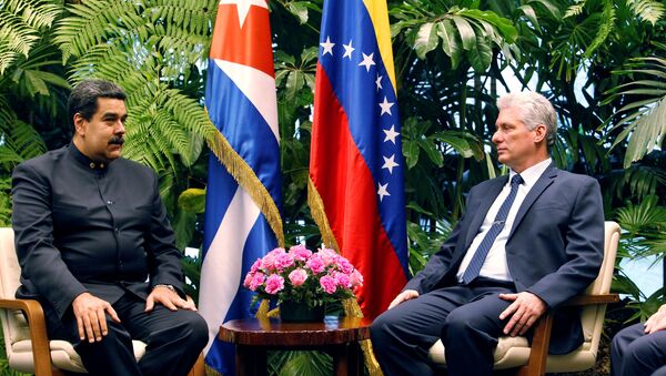 El presidente de Venezuela, Nicolás Maduro, y su homólogo cubano, Miguel Díaz-Canel - Sputnik Mundo