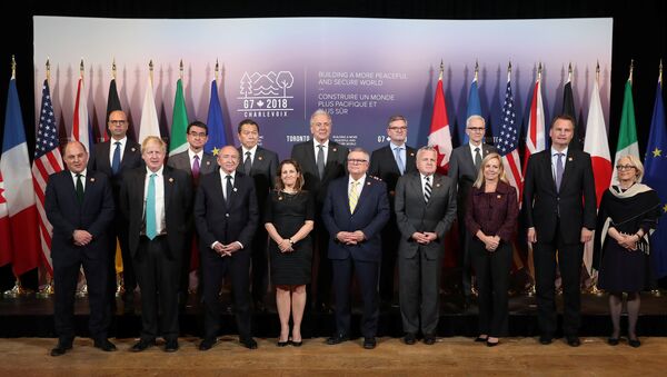 Los ministros de Asuntos Exteriores y de Seguridad del G7 en Toronto - Sputnik Mundo