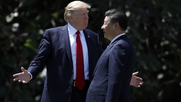 Presidente de EEUU, Donald Trump, y su homólogo chino, Xi Jinping (archivo) - Sputnik Mundo