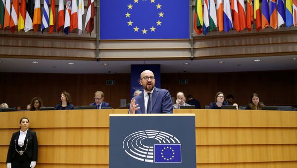 El primer ministro belga, Charles Michel, en el Parlamento Europeo - Sputnik Mundo