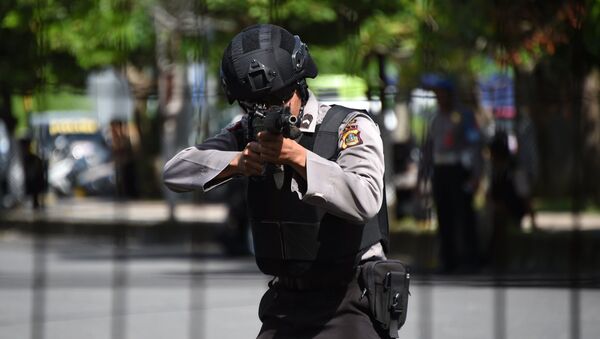 Policía de Indonesia (imagen referencial) - Sputnik Mundo