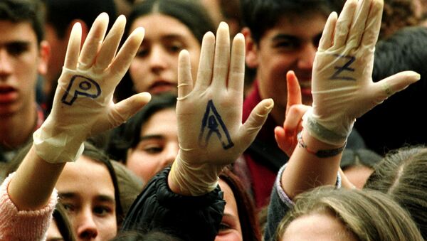 Protestas contra ETA en España (archivo) - Sputnik Mundo