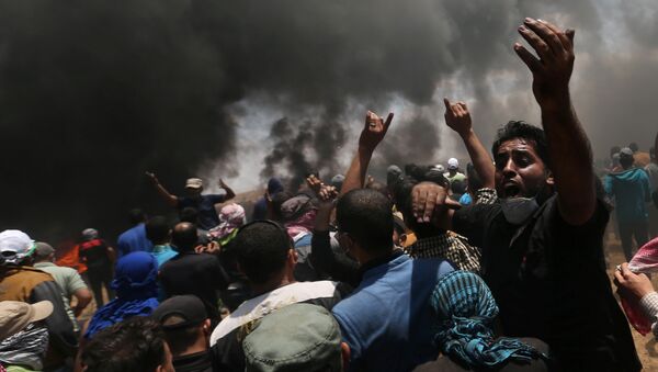 Protestas de los palestinos de Gaza en la frontera con Israel - Sputnik Mundo