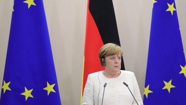 Angela Merkel, la canciller de Alemania, tras su reunión con el presidente de Rusia, Vladímir Putin - Sputnik Mundo