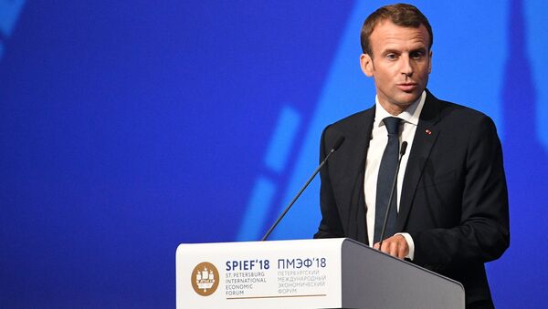 Emmanuel Macron, el presidente de Francia (archivo) - Sputnik Mundo