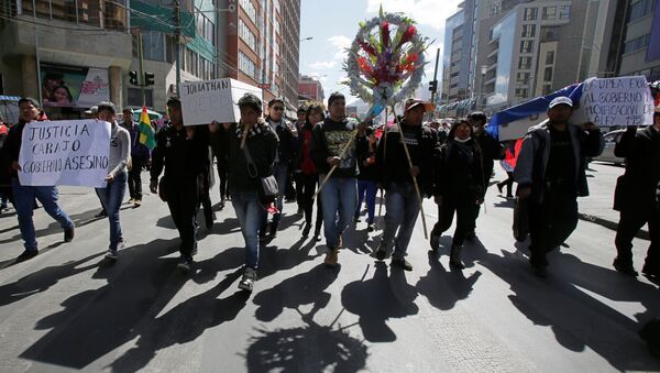 Las protestas de estudiantes en Bolivia - Sputnik Mundo