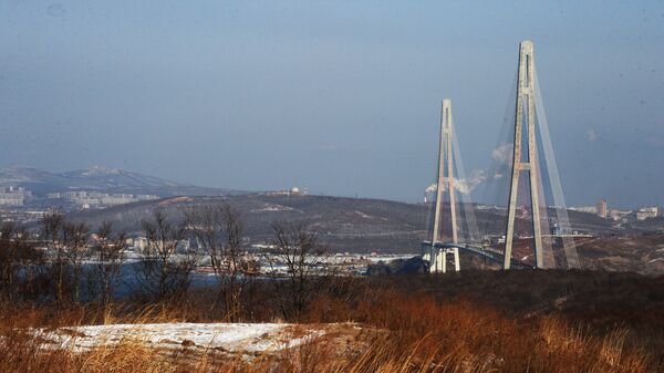 El puente Russki en la ciudad de Vladivostok - Sputnik Mundo
