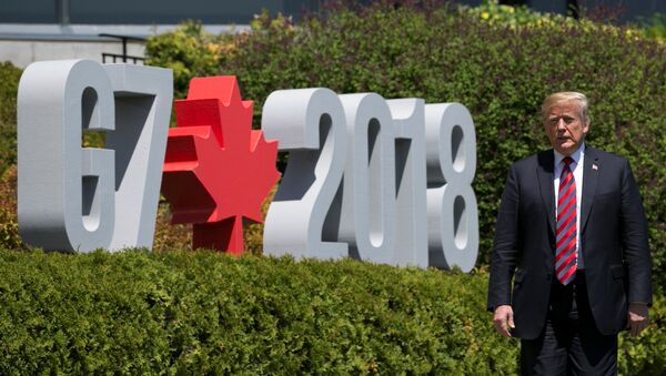 El presidente de EEUU, Donald Trump en la cumbre del G7 - Sputnik Mundo