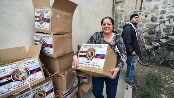 Rusia entrega ayuda humanitaria al pueblo sirio (archivo) - Sputnik Mundo