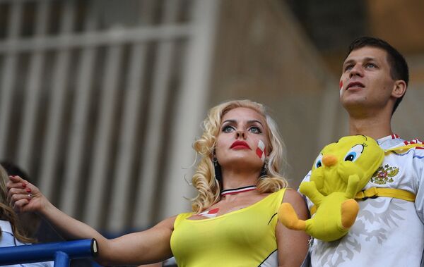 Dinosaurios, llamas y Superman: así se visten los fans durante el Mundial de fútbol - Sputnik Mundo