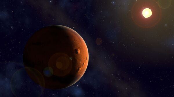 Marte y el Sol, imagen referencial - Sputnik Mundo