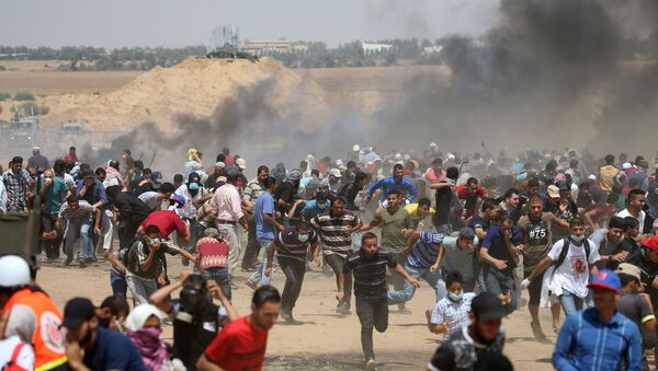 Protestas en Gaza (archivo) - Sputnik Mundo