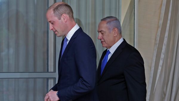 El príncipe Guillermo de Inglaterra y el primer ministro israelí, Benjamín Netanyahu - Sputnik Mundo