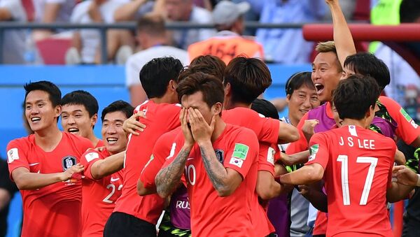 Selección de Corea del Sur tras el partido contra Alemania - Sputnik Mundo