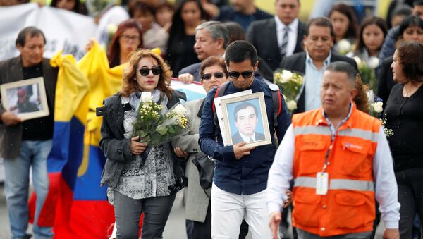 Recibimiento en Ecuador de los restos de los periodistas asesinados en Colombia - Sputnik Mundo