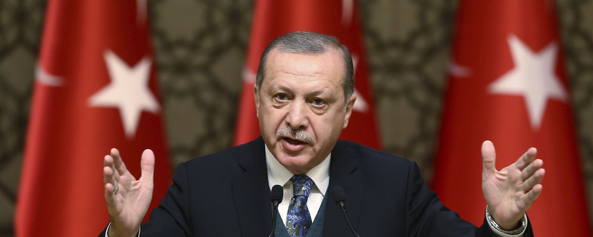 El presidente de Turquía, Recep Tayyip Erdogan, habla durante una ceremonia de premios culturales en Ankara, Turquía - Sputnik Mundo, 1920, 23.05.2022