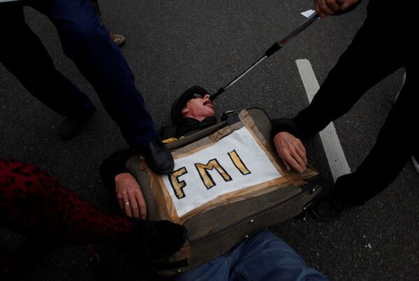 La multitudinaria protesta en Buenos Aires contra el FMI, en imágenes - Sputnik Mundo
