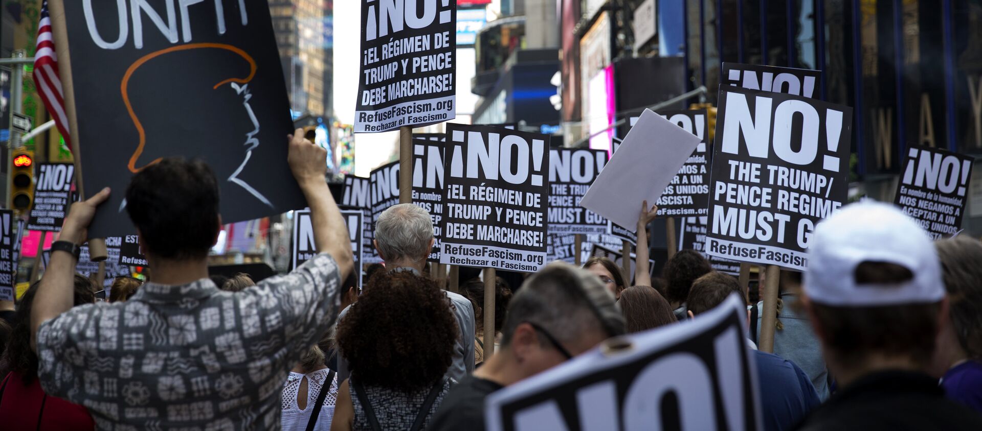 Una manifestación contra Donald Trump en Nueva York, EEUU (archivo) - Sputnik Mundo, 1920, 12.07.2018