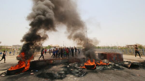 Protestas en Basora, Irak (archivo) - Sputnik Mundo