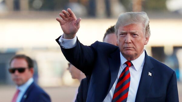 El presidente de EEUU, Donald Trump, llega a Helsinki - Sputnik Mundo