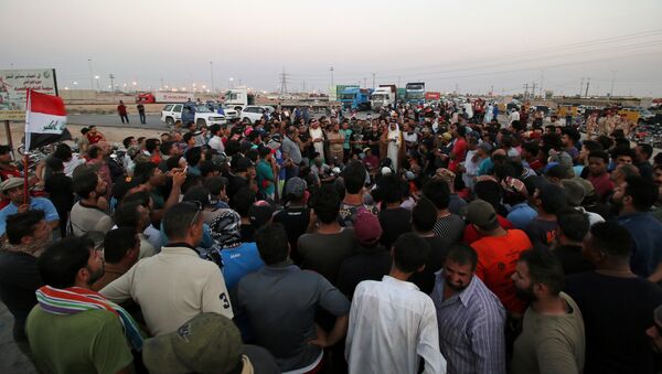 Protestas en Basora, Irak - Sputnik Mundo