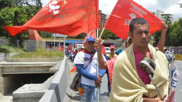 Movimiento campesino venezolano llegando a Caracas, Venezuela (archivo) - Sputnik Mundo